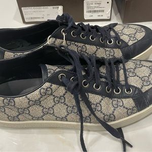 Authentic Gucci Tessuto GG Supreme Beige/Blue